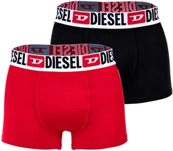 Diesel Boxer Herren Boxershorts UMBX-DAMIENTWOPACK Rot/Schwarz
