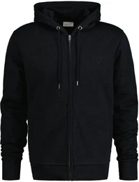 Herren Sweatjacke mit Kapuze - REGULAR TONAL SHIELD FULL ZIP HOODIE, Baumwolle Schwarz L