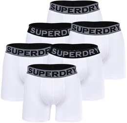 Herren Boxershorts, 6er Pack - BOXER SIX PACK, Logobund, Organic Cotton Wei S