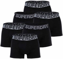 Superdry Herren Boxershorts TRUNK SIX PACK Schwarz