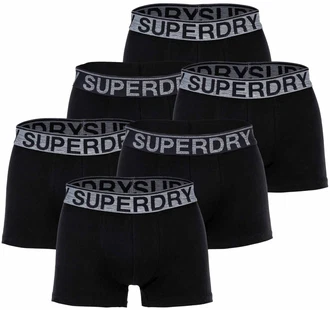 Superdry Herren Boxershorts TRUNK SIX PACK Schwarz