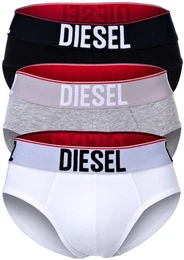 Herren Slips, 3er Pack - UMBR-ANDRETHREEPACK, Briefs, Cotton Stretch, einfarbig Schwarz/Grau/Wei 2XL