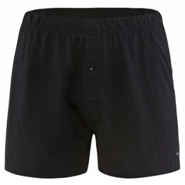 Herren Jersey Boxershorts - Cotton Code, einfarbig, 100% Baumwolle Schwarz XXL (58/60)