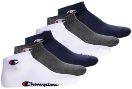 Unisex Socken, 6er Pack - Quarter Socken, Basic, Logo Blau/Wei/Grau EU 39-42