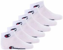 Kinder Socken, 6er Pack - Quarter, Logo, einfarbig Wei 31-34