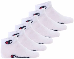 Kinder Socken, 6er Pack - Quarter, Logo, einfarbig Wei 27-30