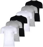 Polo Ralph Lauren Herren T-Shirts 6er Pack CREW 6-PACK-CREW UNDERSHIRT Wei/Grau/Schwarz