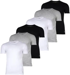 Polo Ralph Lauren Herren T-Shirts 6er Pack CREW 6-PACK-CREW UNDERSHIRT Wei/Grau/Schwarz