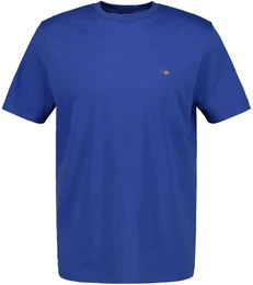 Herren T-Shirt - REGULAR SHIELD, Rundhals, kurzarm, Baumwolle, Stickerei Blau (Rich Blue) XL