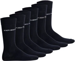 Herren Socken, 6er Pack - CASUAL COTTON, Kurzsocken, One Size Schwarz 40-45