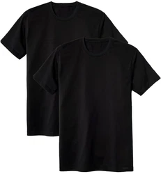 CALIDA Herren T-Shirt 2er Pack Natural Benefit schwarz