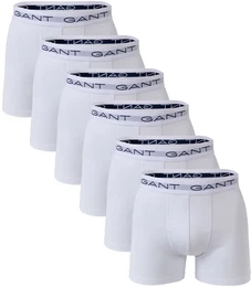 Herren Boxershorts, 6er Pack - Boxer Briefs, Cotton Stretch, einfarbig Wei M