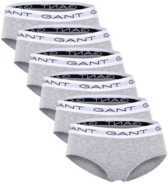 Mdchen Slips, 6er Pack - HIPSTER BRIEFS 6-PACK, Hftslip, Cotton Stretch Grau 170