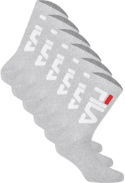 Unisex Socken 6 Paar - Tennissocken, Crew Socks, Frottee, Sport, Logo Grau 39-42