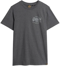 Herren T-Shirt - Classic VI Heritage Chest Tee , Logo, Rundhals, einfarbig Grau S