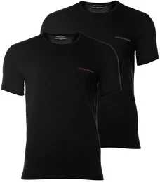Herren T-Shirt, 2er Pack - CORE LOGOBAND, Rundhals, Regular Fit, Stretch Cotton Schwarz XL