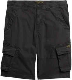 Herren Cargo Short - Core Cargo Short, Kurze Hose, Hosentaschen, einfarbig, Baumwolle Schwarz 36W