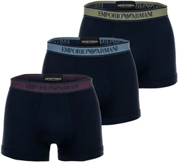 Herren Trunks, 3er Pack - CORE LOGOBAND, Boxershorts, Stretch Cotton Marine L