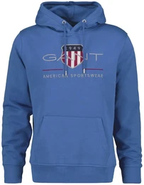 Herren Hoodie - REGULAR ARCHIVE SHIELD HOODIE, Kapuzen-Sweatshirt, Logo Blau (Rich Blue) M