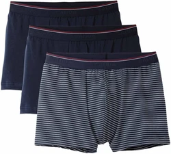 CALIDA Herren Boxershorts 3er Pack Natural Benefit navy/knallrot/wei