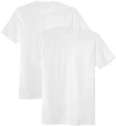 Herren T-Shirt, 2er Pack - Natural Benefit, Rundhals-Ausschnitt, 100% Baumwolle Wei S (46/48)