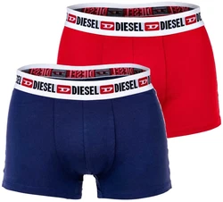 Diesel Herren Boxershorts 2er Pack UMBX-SHAWN TWO PACK Blau/Rot
