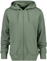 Herren Sweatjacke - REGULAR SHIELD FULL ZIP HOODIE, Kapuze, Baumwoll-Mix Grn (Dry Green) 5XL