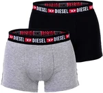 Diesel Herren Boxershorts 2er Pack UMBX-SHAWN TWO PACK Schwarz/Grau