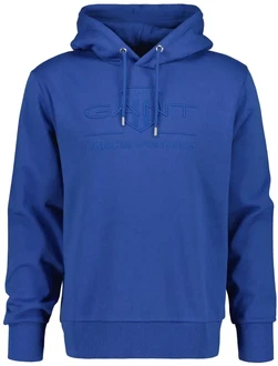 Gant Sweatshirt Regular Tonal Shield Hoodie Blau