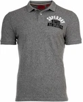 Superdry Herren Poloshirt Vintage Superstate Kurzarm grau/grau meliert