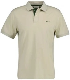 Herren Poloshirt - REGULAR CONTRAST PIQUE RUGGER, Knopfleiste, Cotton Stretch Beige 2XL