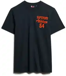 Herren T-Shirt - Embroider Superstate Logo Tee, Logo, Rundhals, einfarbig Blau 3XL