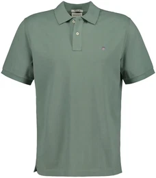 Herren Poloshirt - REGULAR SHIELD, Kurzarm, Knopfleiste, Pique, Stickerei Grn (Dry Green) 5XL