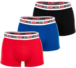 Diesel Herren Boxershorts 3er Pack UMBX-SHAWNTHREEPACK Schwarz/Blau/Rot