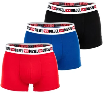Diesel Herren Boxershorts 3er Pack UMBX-SHAWNTHREEPACK Schwarz/Blau/Rot