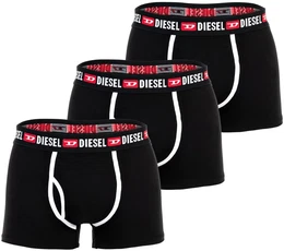 Herren Boxershorts, 3er Pack - UMBX-DAMIENTHREEPACK, Trunks, Logobund, Kontrastnhte, Cotton Stretch Schwarz M
