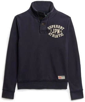 Superdry Herren Henley-Pullover Vintage Athletic Henley Jumper
