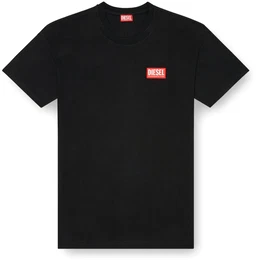 Herren T-Shirt - T-BOXT-LAB, Kurzarm, Rundhals, Baumwolle, Logo, einfarbig Schwarz XL