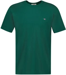Herren T-Shirt - REGULAR SHIELD, Rundhals, kurzarm, Baumwolle, Stickerei Grn (Deep Forest Green) XL
