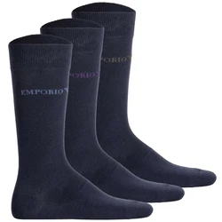Emporio Armani Herren Socken 3er Pack CASUAL COTTON Marine