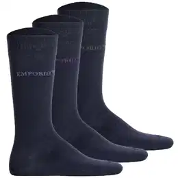 Herren Socken, 3er Pack - CASUAL COTTON, Kurzsocken, One Size Marine 40-45