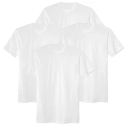 CALIDA Herren T-Shirt 4er Pack Natural Benefit Weiß
