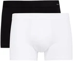 CALIDA Herren Boxershorts 2er Pack Cotton Code Schwarz/Wei