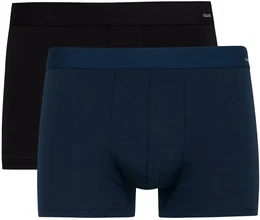 Herren Boxershorts, 2er Pack - Cotton Code, Elastikbund, Activity Cotton Schwarz/Dunkelblau XXL (58/60)