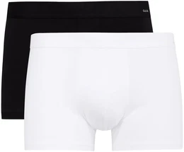 Herren Boxershorts, 2er Pack - Cotton Code, Elastikbund, Activity Cotton Schwarz/Wei XXL (58/60)