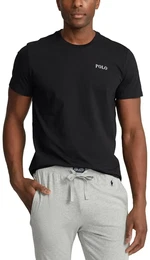 POLO Herren T-Shirt - CREW-SLEEP TOP, Schlafshirt, kurz, Rundhals, Baumwolle Schwarz L