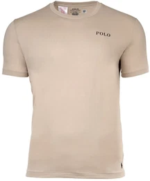 POLO Herren T-Shirt - CREW-SLEEP TOP, Schlafshirt, kurz, Rundhals, Baumwolle Grau S