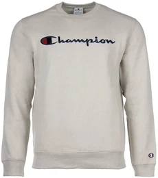 Herren Sweatshirt - Crewneck Sweatshirt, Langarm, Logo, einfarbig Beige 2XL