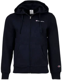 Herren Sweatjacke - Hooded Full Zip Sweatshirt, Reiverschluss, Kapuze Dunkelblau L