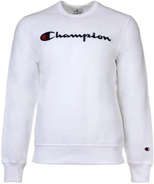 Herren Sweatshirt - Crewneck Sweatshirt, Langarm, Logo, einfarbig Wei XL